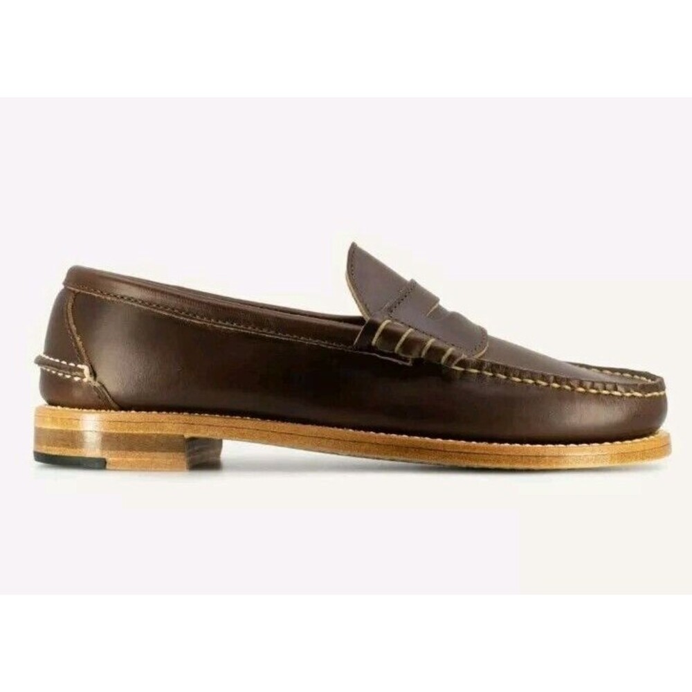 oak street bootmakers Women's 7 Beefroll Penny Loafer BROWN USA Made Handmade
